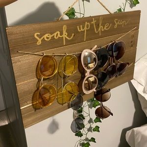 Wall display- Wooden Sunglass Holder